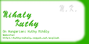 mihaly kuthy business card