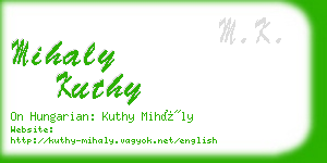 mihaly kuthy business card